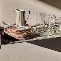 Tischläufer, HDFica, Schwarz;Natur