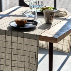 Tischläufer, HDJoin, Schwarz;Off-White