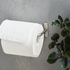 Toilettenpapierhalter, HDWelo, gebürstetes Silber-Finish