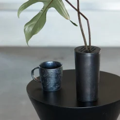 Vase, Flow, Messingbraun