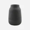 Vase, Groove, Schwarz