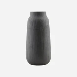 Vase, Groove, Schwarz