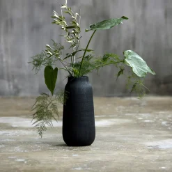 Vase, Groove, Schwarz