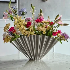 Vase, HDFlood, Gebürstetes Silber-Finish