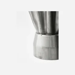 Vase, HDFlood, Gebürstetes Silber-Finish