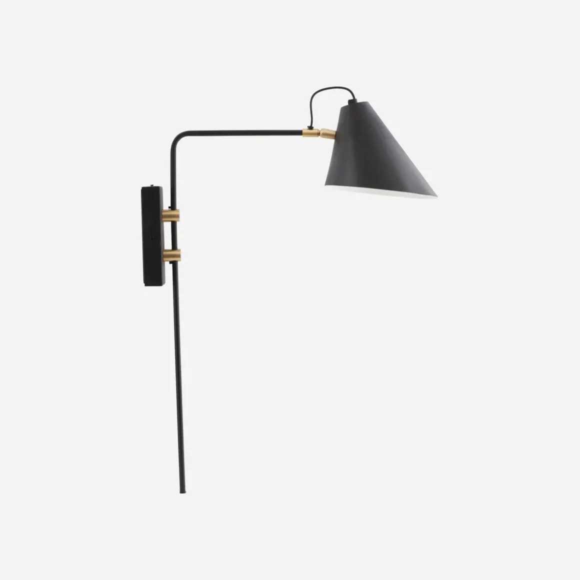 Wandleuchte, Club, Schwarz