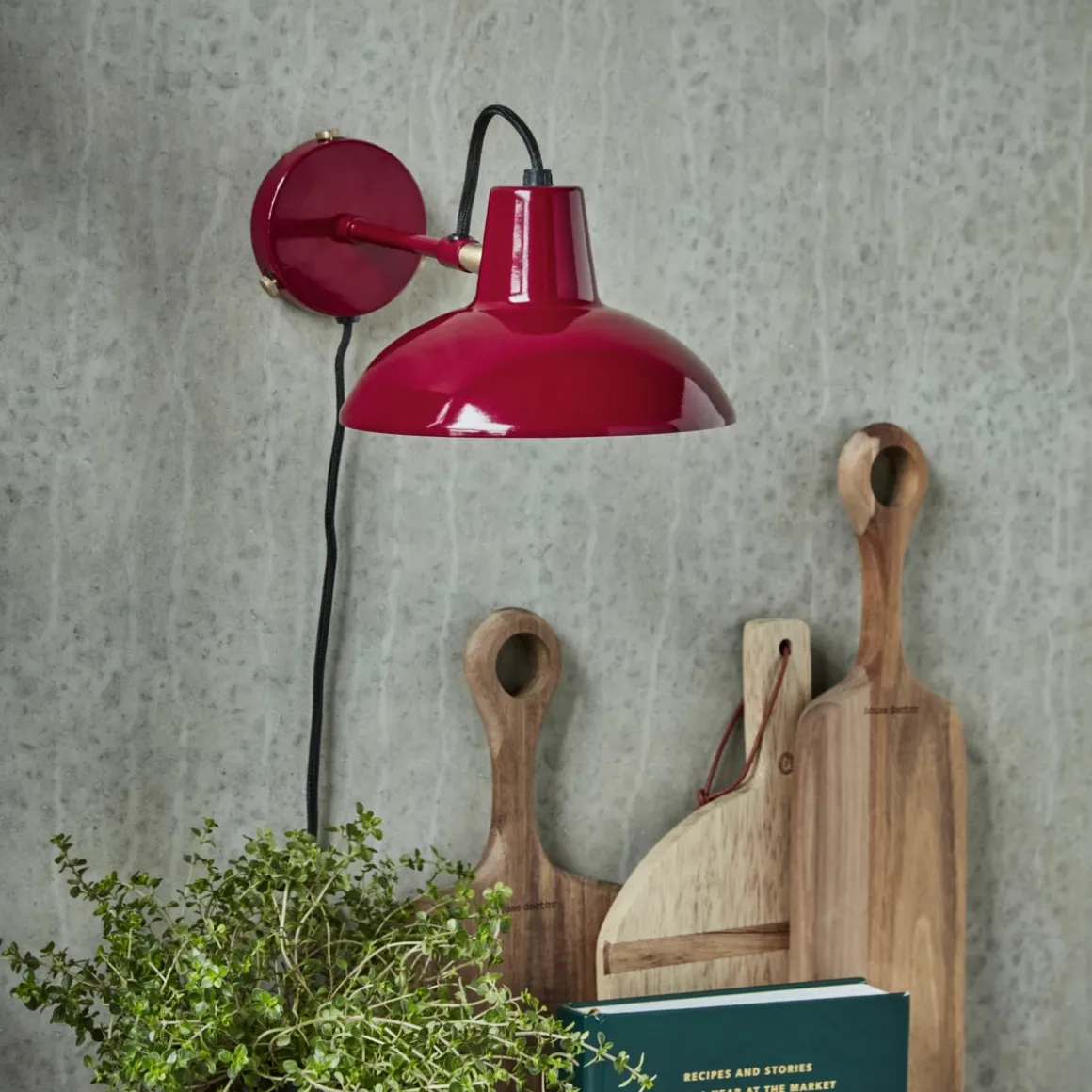 Wandleuchte, HDDesk, Rot