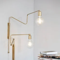 Wandleuchte, Swing, Messing