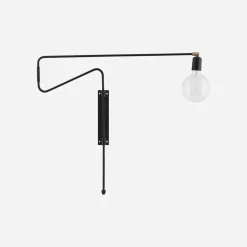 Wandleuchte, Swing, Schwarz