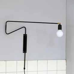 Wandleuchte, Swing, Schwarz